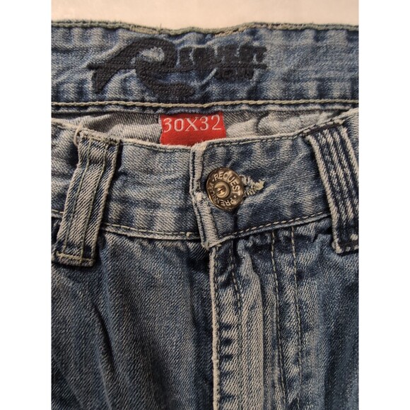 Vintage Y2K Request Blue Jeans Mens 30X32 Bootcut Straight Fit Stitched Pocket - Picture 6 of 16